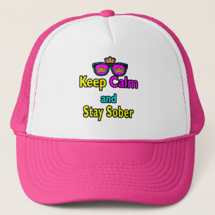 Parodie-Krone-Sonnenbrille Keep Calm And Stay Sobe Truckerkappe