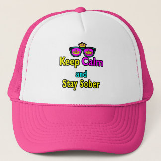 Parodie-Krone-Sonnenbrille Keep Calm And Stay Sobe Truckerkappe