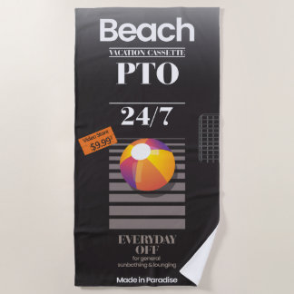Parodie Leere VHS 'Klebe Band' Urlaub Strand Strandtuch