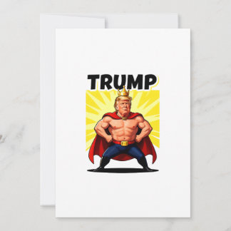 Parodische Superheld Trump Karikatur Einladung