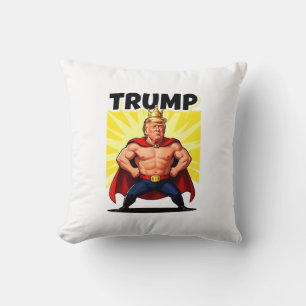 Parodische Superheld Trump Karikatur Kissen