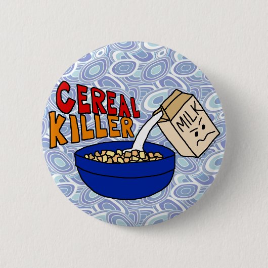 Parody Cereal Killer Breakfast Food Humor Button (Vorderseite)