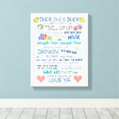 Parody Kinderzimmer Art Baby Boy Jay Stille Bob So Leinwanddruck (Insitu (Holzboden))