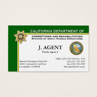 Parole Agent Business Card