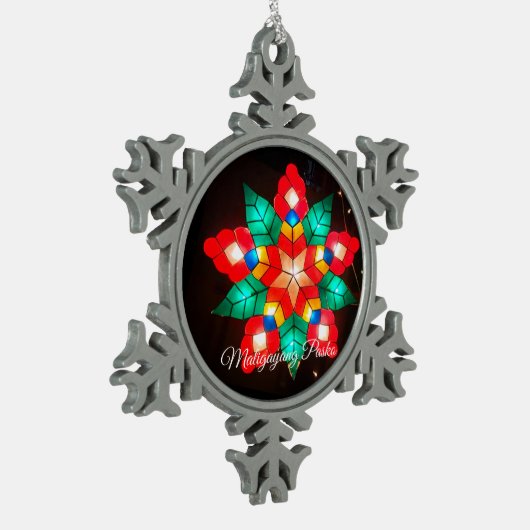 Parolschneeflocken Gerahmtes Ornament (Links)