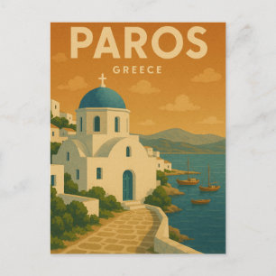 Paros Greece Dreamy Postkarte