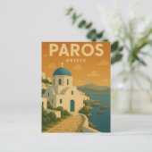 Paros Greece Dreamy Postkarte (Stehend Vorderseite)