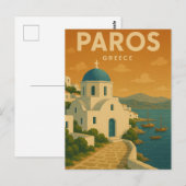 Paros Greece Dreamy Postkarte (Vorne/Hinten)