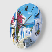 Paros Greece Island Travel Große Wanduhr (Winkel)