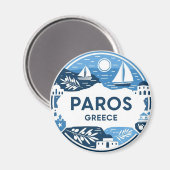 Paros Greece Island Travel Magnet (Vorderseite/Rückseite)