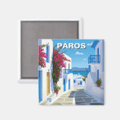Paros Greece Island Travel Magnet (Vorderseite/Rückseite)