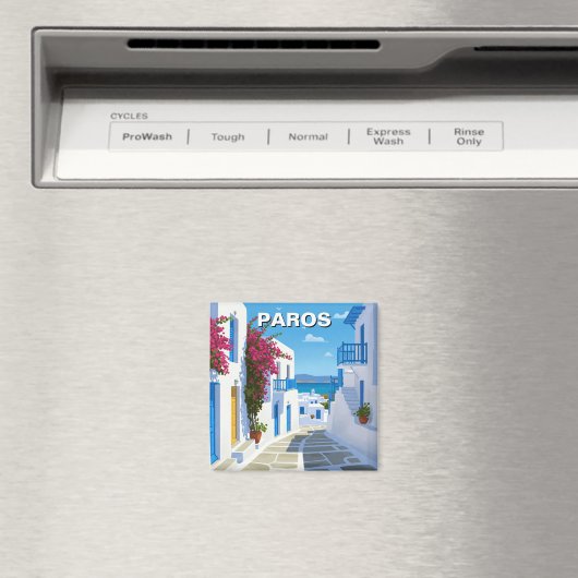 Paros Greece Island Travel Magnet (In Situ (Geschirrspüler))