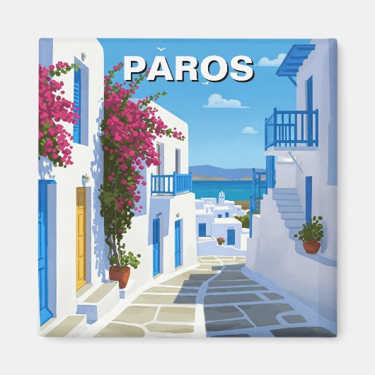 Paros Greece Island Travel Magnet (Vorne)