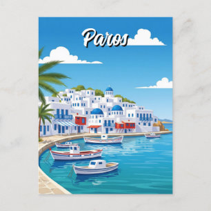 Paros Greece Island Travel Postkarte