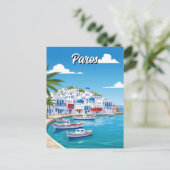 Paros Greece Island Travel Postkarte (Stehend Vorderseite)