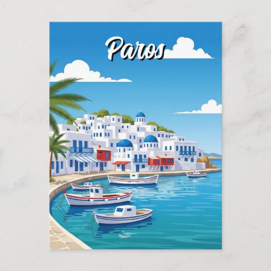 Paros Greece Island Travel Postkarte (Vorderseite)
