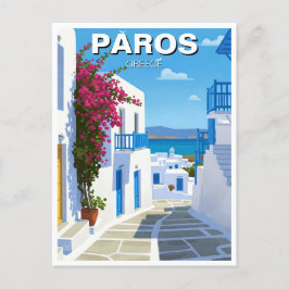 Paros Greece Island Travel Postkarte