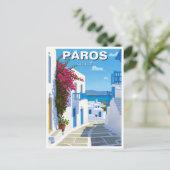 Paros Greece Island Travel Postkarte (Stehend Vorderseite)