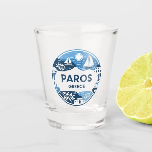 Paros Greece Island Travel Schnapsglas (Vorderseite)