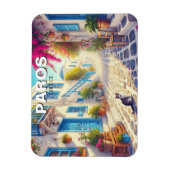 Paros Greece Islands Travel Cat Magnet (Vertikal)