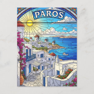 Paros Greece Islands Travel Postkarte
