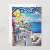 Paros Greece Islands Travel Postkarte (Vorne/Hinten)