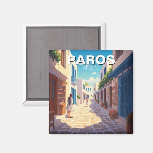 Paros, Griechen Magnet (Vorderseite/Rückseite)