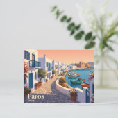 Paros Griechenland Postkarte (Stehend Vorderseite)