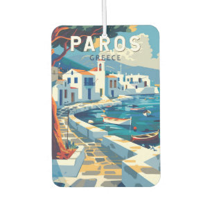 Paros Griechenland Reise Kunst Vintage Autolufterfrischer