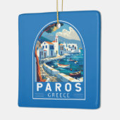 Paros Griechenland Reisen Kunst Vintag Keramikornament (Links)