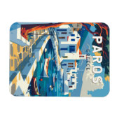 Paros Griechenland Reisen Kunst Vintag Magnet (Horizontal)