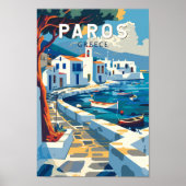 Paros Griechenland Reisen Kunst Vintag Poster (Vorne)