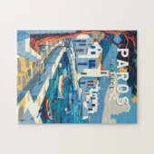Paros Griechenland Reisen Kunst Vintag Puzzle (Horizontal)