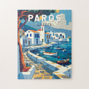 Paros Griechenland Reisen Kunst Vintag Puzzle