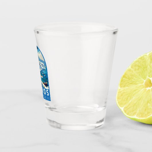 Paros Griechenland Reisen Kunst Vintag Schnapsglas (Rechts)