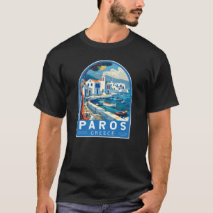 Paros Griechenland Reisen Kunst Vintag T-Shirt
