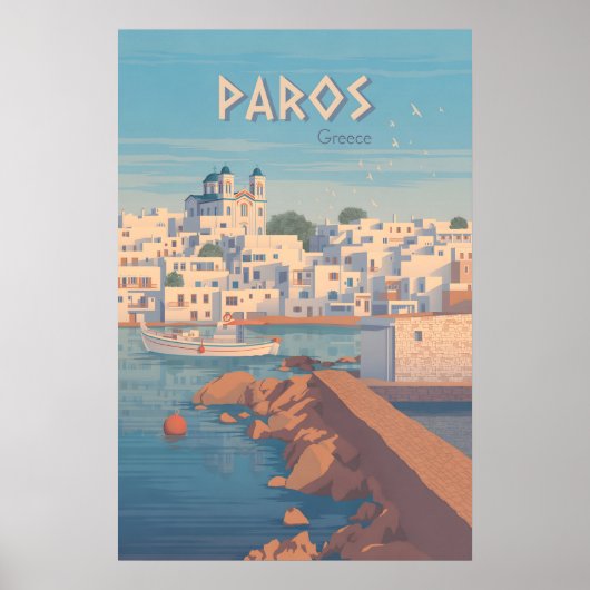 Paros Griechenland Reiseplakat Poster (Vorne)