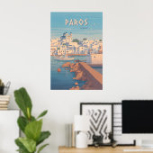Paros Griechenland Reiseplakat Poster (Heimbüro)