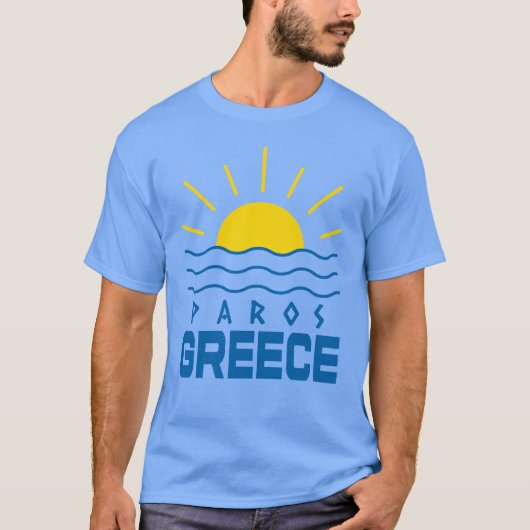 Paros Griechenland Sonnenschein und Meer Männer bl T-Shirt (Vorderseite)