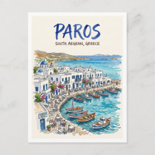 Paros Insel Griechenland Postkarte