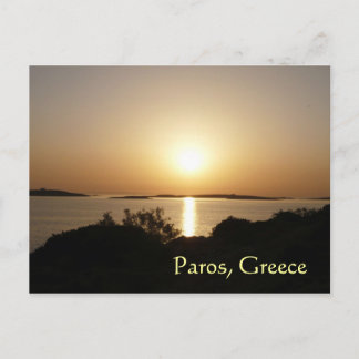 Paros Island, Griechenland am Ende der Sunset Post Postkarte