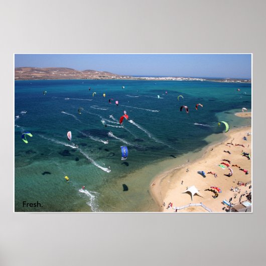 Paros Kite Strand Poster (Vorne)