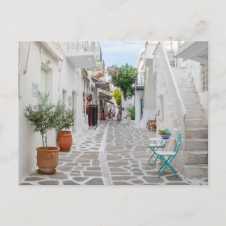 Paros Parikia Einkaufsstraße Postkarte