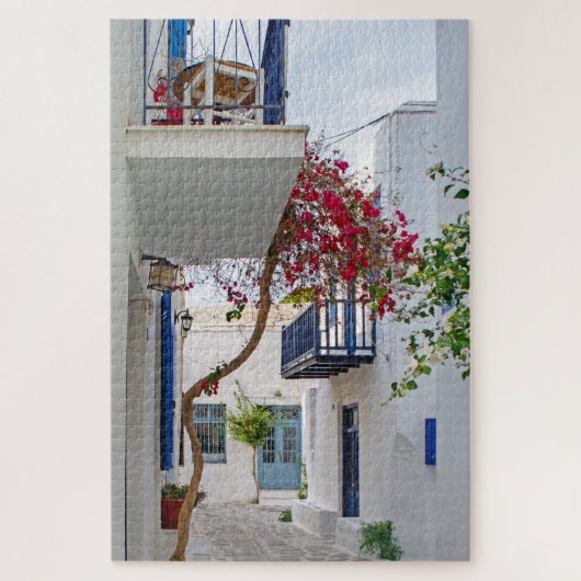 Paros Parikia Sommerallee Puzzle (Vertikal)