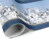 Paros Village Naoussa Island View Geschenkpapier (Rolleneckpunkt)