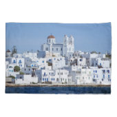 Paros Village Naoussa Island View Kissenbezug (Rückseite)