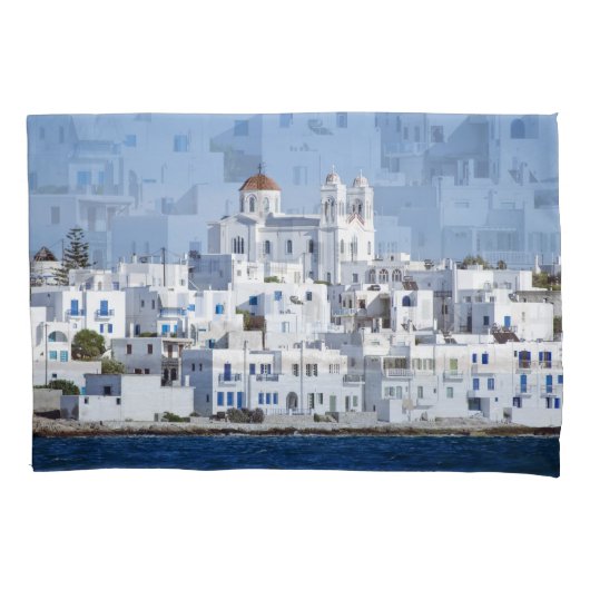 Paros Village Naoussa Island View Kissenbezug (Vorderseite)