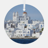 Paros Village Naoussa Island View Ornament Aus Glas (Rückseite)