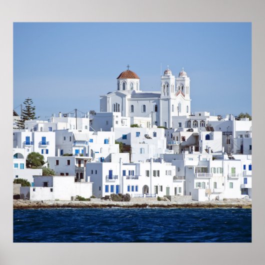 Paros Village Naoussa Island View Poster (Vorne)