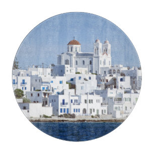 Paros Village Naoussa Island View Schneidebrett